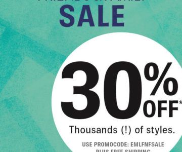 30% off + Free Shipping SHOES Friends & Family Sale