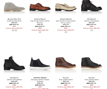 Extra 50% off shoes – One Day Sale