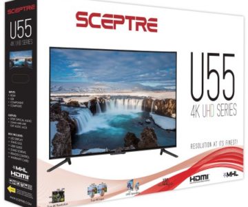 48% OFF – Sceptre 55″ 4K UHD TV for $249.99
