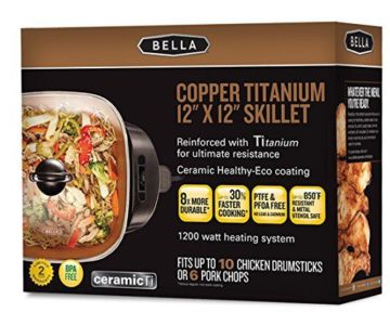 50% off 12 inch Electric Skillet with Copper Titanium Coating – Only $19.99