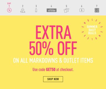 TODAY ONLY – Extra 50% off at Reebok