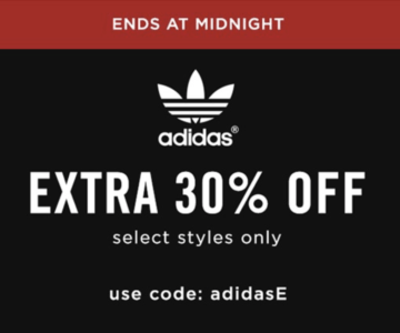 EXTRA 30% off Adidas