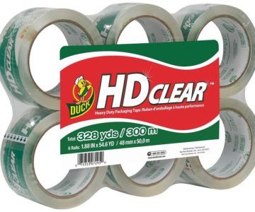 6 Pack Duck HD Clear Heavy Duty Packaging Tape for $8.32 (normally $23)