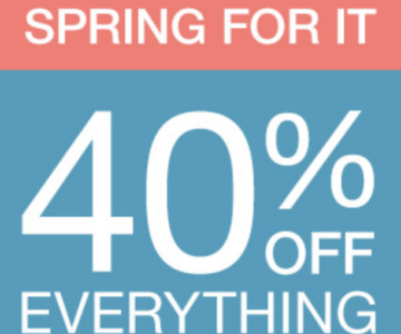 40% off Sitewide + EXTRA 10% off with Coupon