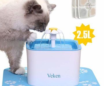 Veken 2.5L Automatic Pet Water with 3 Replacement Filters for just $16 w/coupon